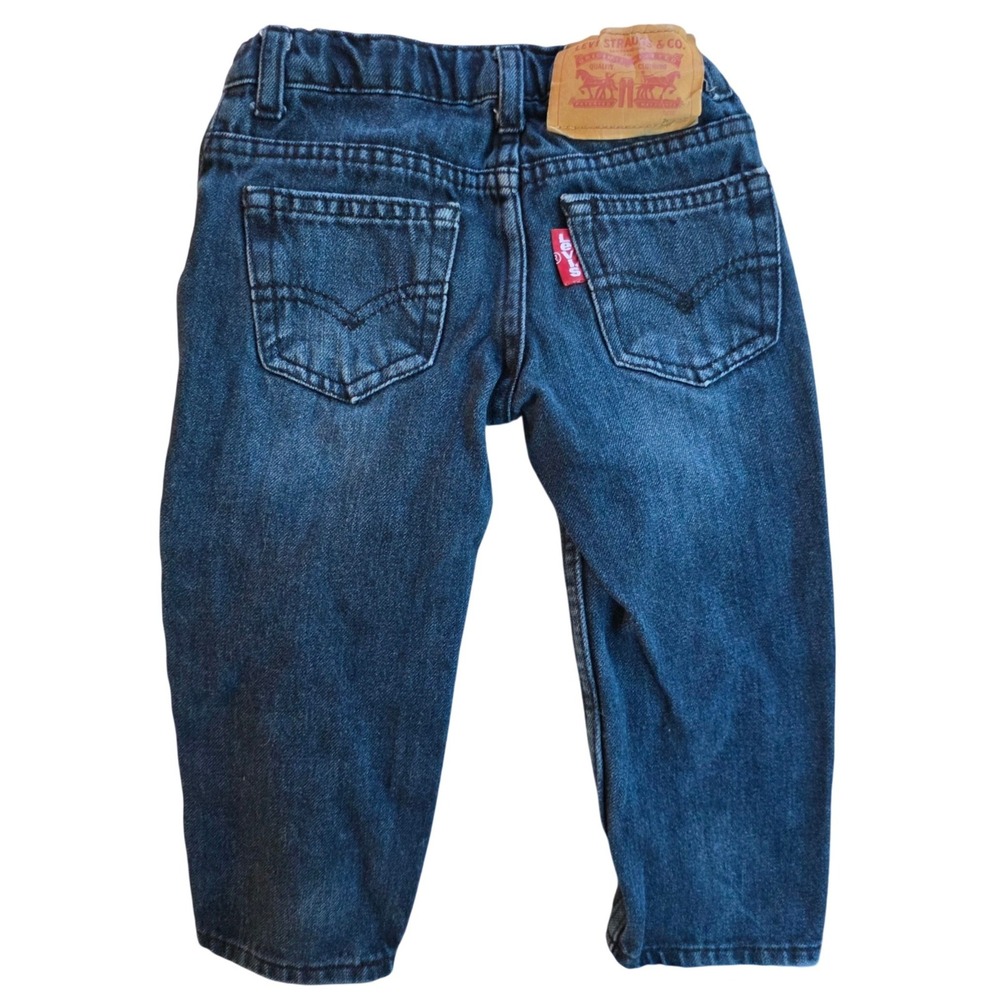 Levi's 502 Toddler 2T Regular Taper Jeans Dark Wash Adjustable Waist NWOT